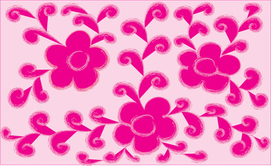 Decorative flowers with leaves