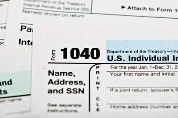 Tax forms 1040.