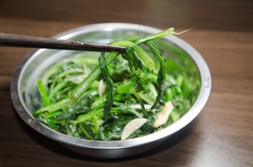 saute green vegetable