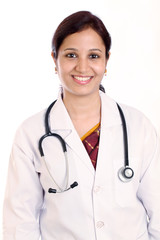 Fototapeta premium Smiling young indian doctor