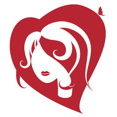 Female head to the heart