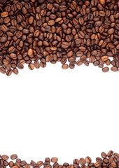 Brown roasted coffee beans