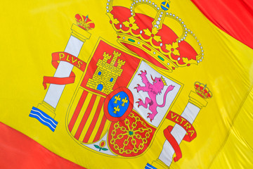 Flag of Spain waving in the wind