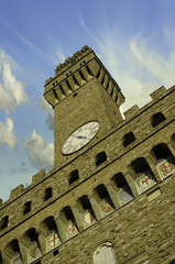 Bottom-Up view of Piazza della Signoria in Florence