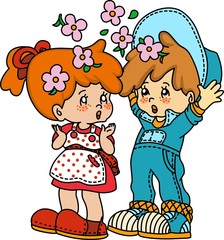 Children playing in school