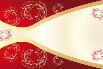 Floral engraving design