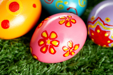 Bright Easter eggs
