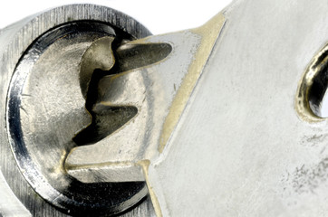macro shot of key in keyhole © vepar5