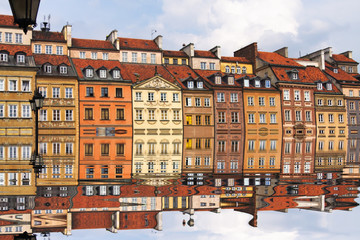 Fototapeta premium Old house architecture reflected