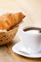 Coffee with croissants