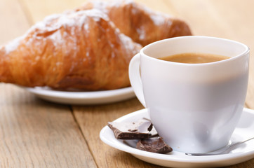 Coffee with croissant