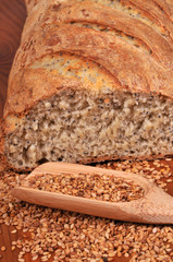 Du pain bio et des graines de sésame