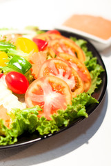 Serving of healthy vegetable s salad
