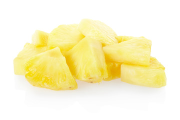 Pineapple chunks, clipping path included