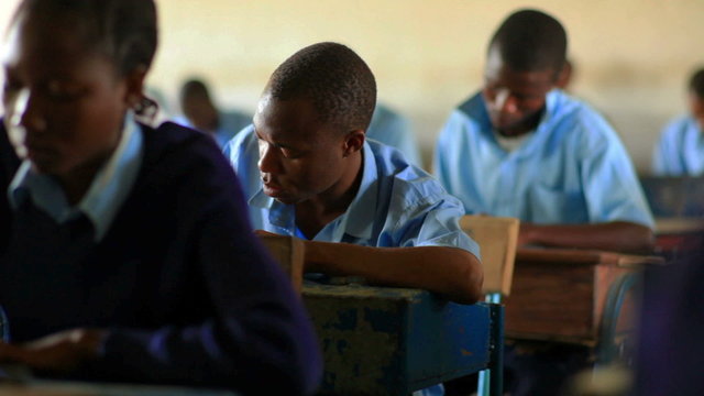 Testing in a school in Kenya.