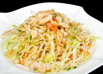 Fresh salad with chicken breast