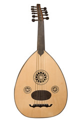 Arabic musical instrument isolated on white with clipping path
