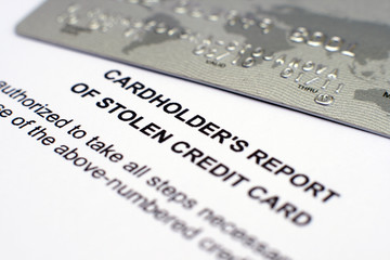 Obraz premium Report of lost credit card