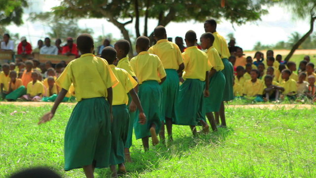 School performance near a village in Kenya.