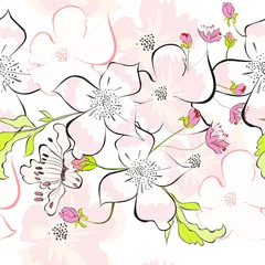 Papier Peint photo Fleurs abstraites Fond d& 39 écran sans couture de printemps