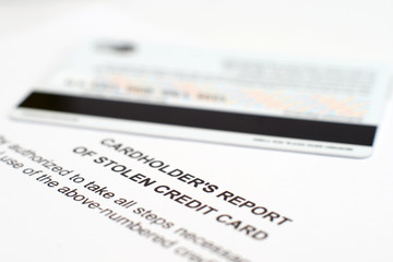 Report of lost credit card