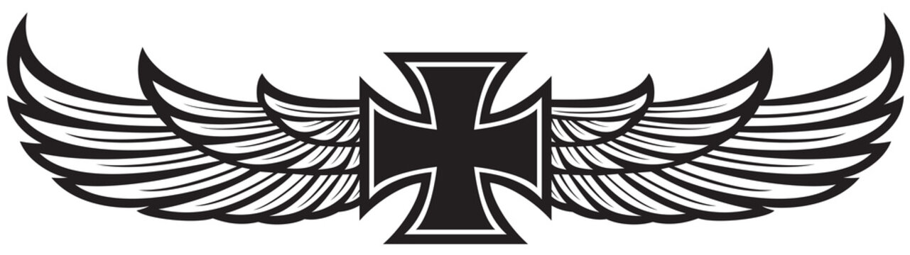 cross and wings
