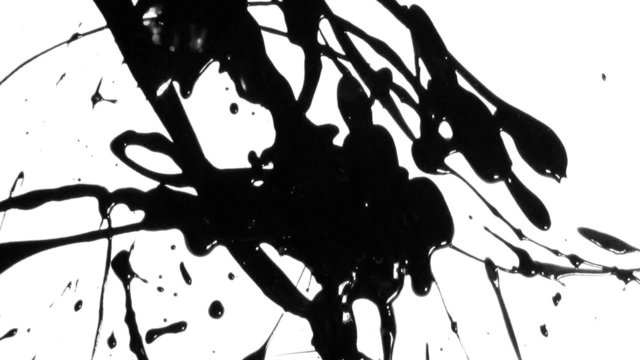 Black Ink Splats Paint Drips