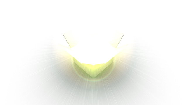 Box Opens Glowing Light & Sparkles Burst Out
