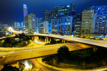 Fototapeta na wymiar night city Hong Kong