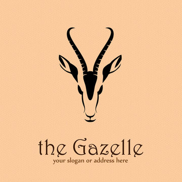 Logo gazelle in Africa # Vector