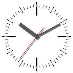 Wall clock. Vector illustration.