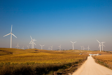 Wind turbines in Andalusia, Spain