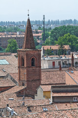 Panoramic view of Ferrara. Emilia-Romagna. Italy.