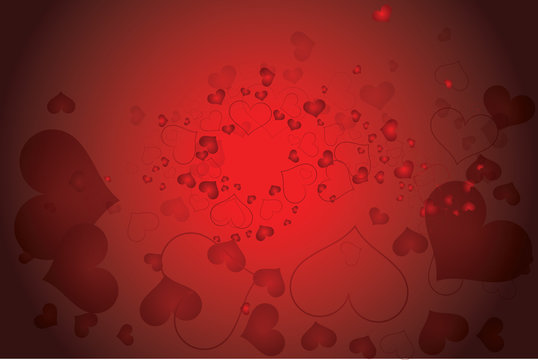 Abstract Valentine little heart illustration