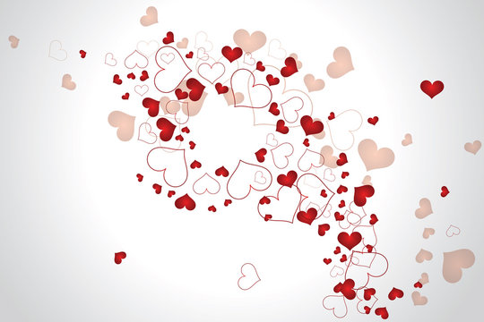 Abstract Valentine little heart illustration