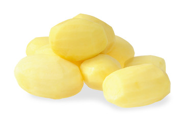 Fresh peeled potatoes