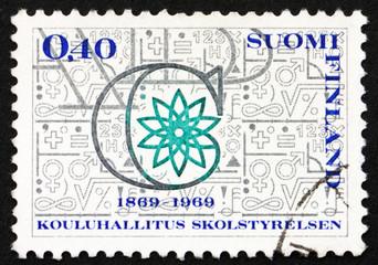 Naklejka premium Postage stamp Finland 1969 Educational Symbols