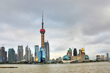 China Shanghai  Pudong skyline.