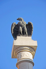 Forli The eagle in Saffi square.