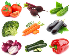 Collage from fresh vegetables