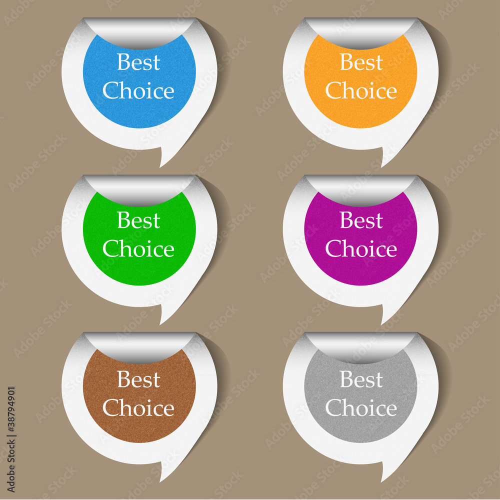 Sticker vector bubble speech stickers set with place for your text