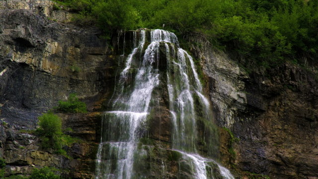 Part of Bridal Veil Falls in Provo, Utah.