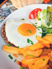 Egg and fries