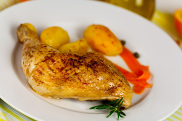 Hähnchenkeule,gebraten