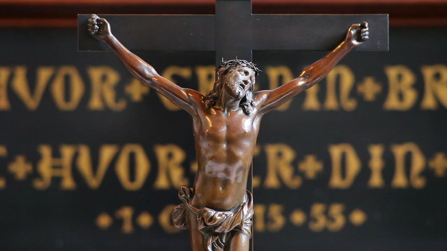Christian cross in Copenhagen, Denmark.