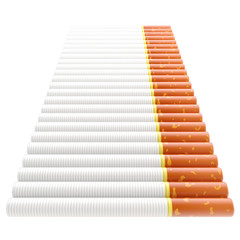 Obraz premium Smoking: staircase made of cigarettes