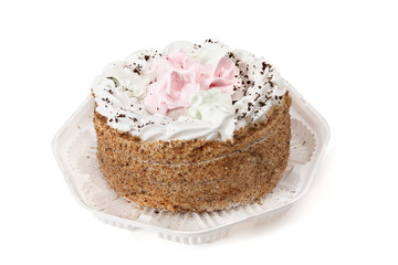 Cake on white