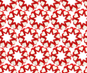 Seamless abstract background made of hearts