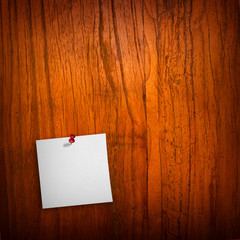 note on wood board