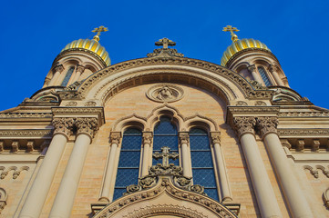 Fototapeta na wymiar Russisch-orthodoxe Kirche in Wiesbaden